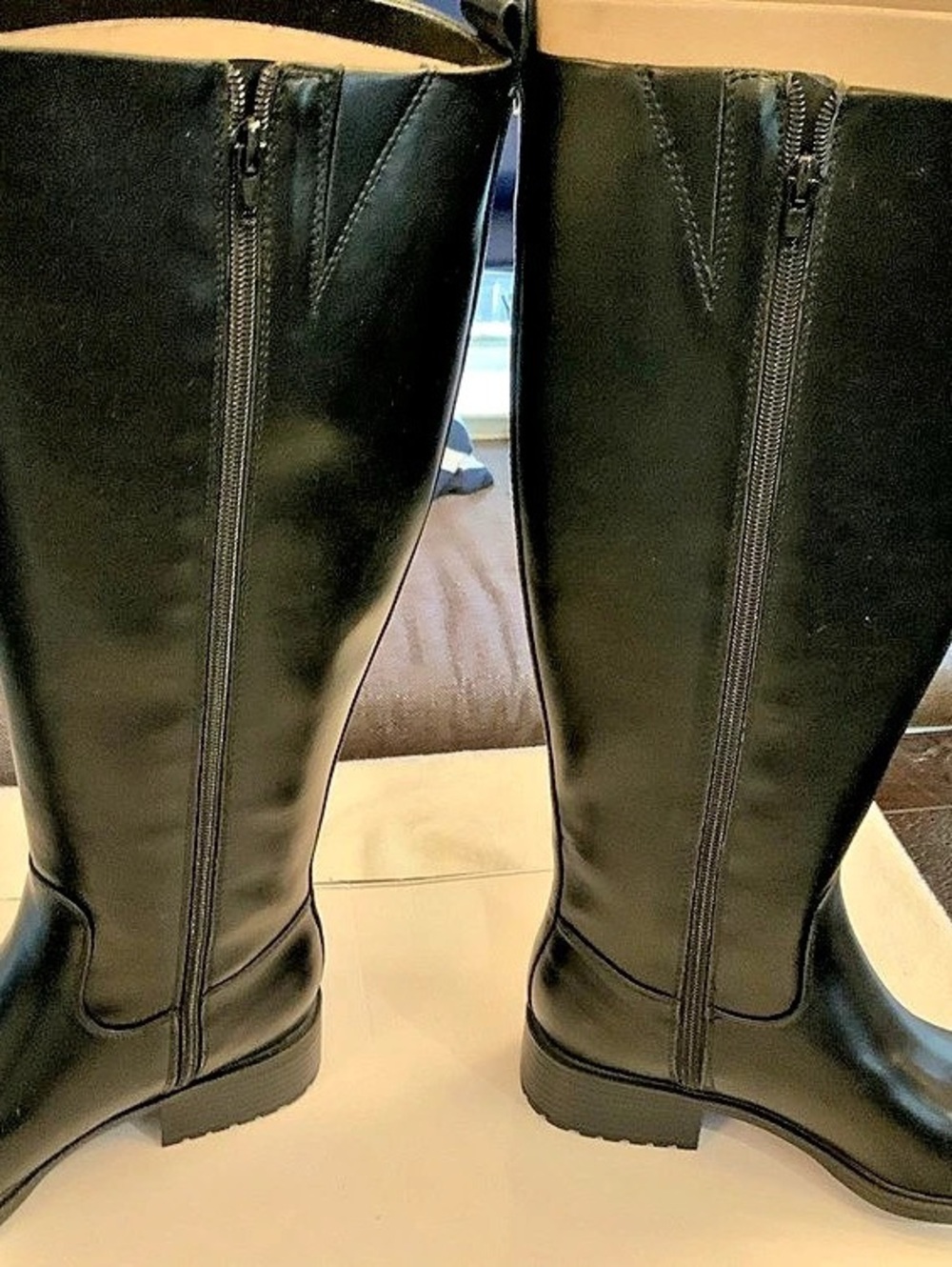 Nine West black knee high  Tall Block Heel Riding Boots Black new in box size 7.
